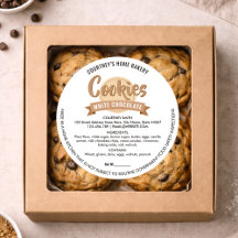 Rótulos de Biscoitos Modernos Embalagem de Padaria