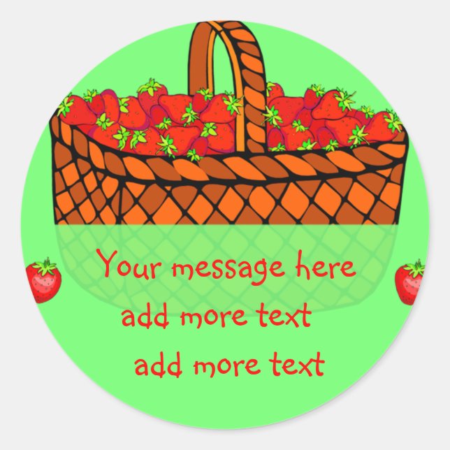 Adesivo Rótulos de conservas de morango (Frente)