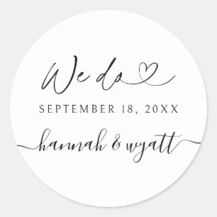 Adesivo Rótulos de Convite de Casamento Boho We Do Envelop