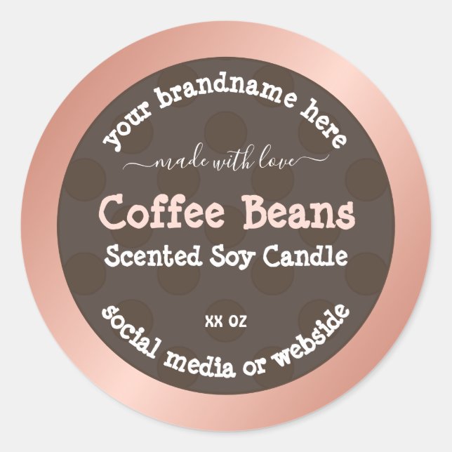 Adesivo Rótulos de empacotamento de produtos de padrão-pon (Frente)