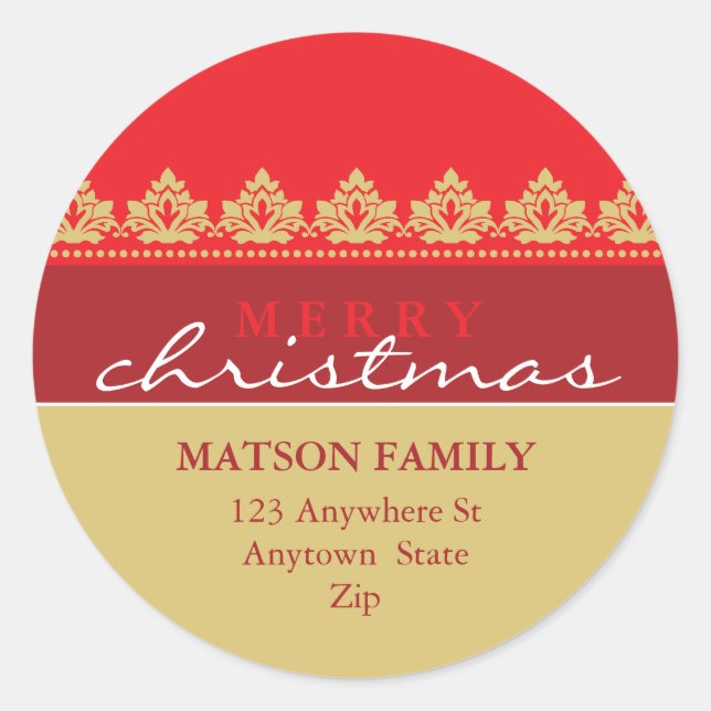 Adesivo RÓTULOS DE ENDEREÇO BRILHANTES: bonito bordado 2 (Frente)