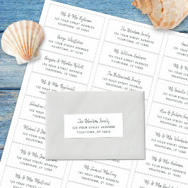 Adesivo Rótulos de Endereço Convidado de Casamento de Scri