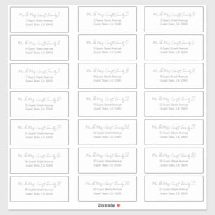 Adesivo Rótulos de Endereço Convidado de Casamento de Scri