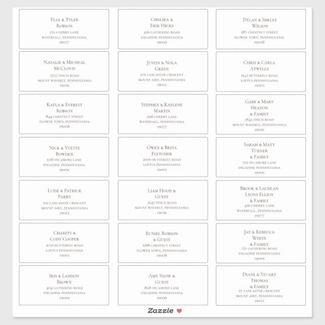 Adesivo Rótulos de Endereço Convidado do Fort Brown (Folha)