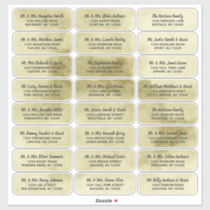 Adesivo Rótulos de Endereço Convidado do Script de Doura