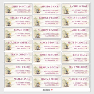 Adesivo Rótulos de Endereço Convidado Rustic Grapevine Wed