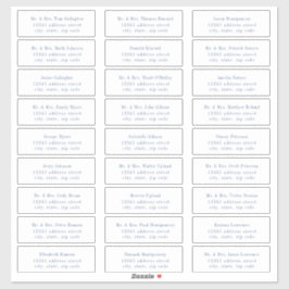 Adesivo Rótulos de Endereço de Convidado Azul Costeiro CAP