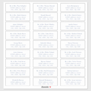 Adesivo Rótulos de Endereço de Convidado Azul Costeiro CAP