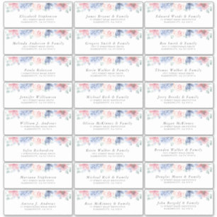 Adesivo Rótulos de Endereço de Convidado Individual Flor