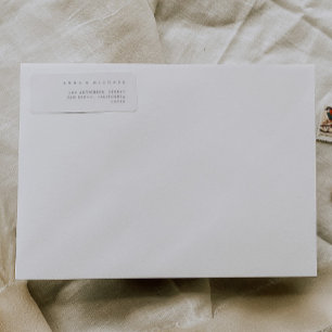 Adesivo Rótulos de Endereço de Convidado Moderno Minimalis