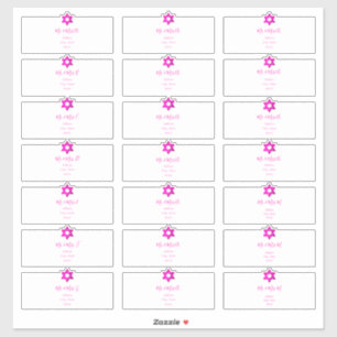 Adesivo Rótulos de Endereço de Convidado Transparentes, Ro