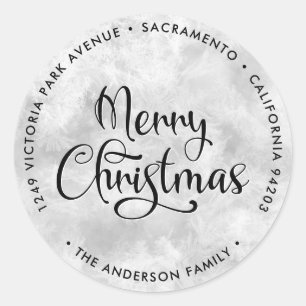 Adesivo Rótulos de Endereço de Devolução Feliz de Natal