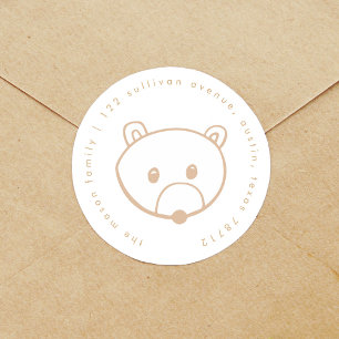 Adesivo Rótulos de Endereço de Retorno do Urso de Fairytal