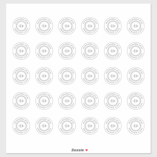 Adesivo Rótulos de Endereço de Retorno Transparente do Mon (Folha)