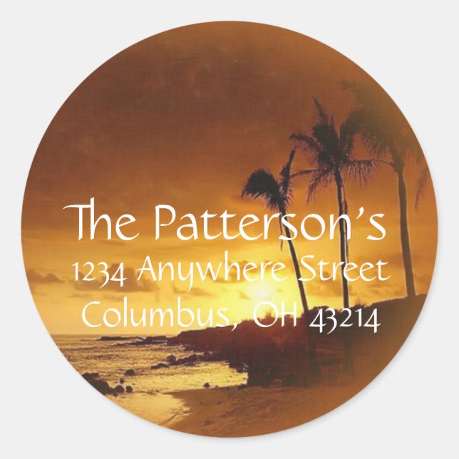 Adesivo Rótulos de endereço de retorno: Trópicos solares/T (Frente)