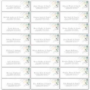 Adesivo Rótulos de Endereço Individual Eucalyptus Greene