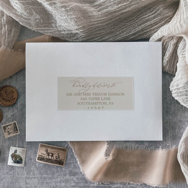 Adesivo Rótulos de Endereço para Convidado e Dourado român (Criador carregado)