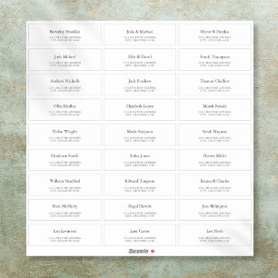 Adesivo Rótulos de Endereço Personalizados para Convidados