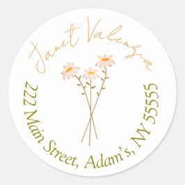 Adesivo Rótulos de endereço redondos