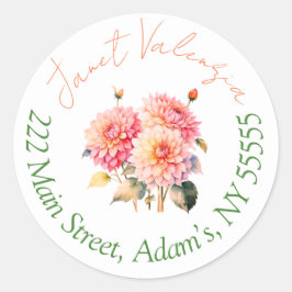 Adesivo Rótulos de endereço redondos