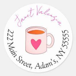 Adesivo Rótulos de endereço redondos