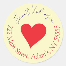 Adesivo Rótulos de endereço redondos