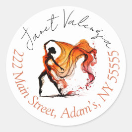 Adesivo Rótulos de endereço redondos