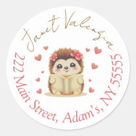 Adesivo Rótulos de endereço redondos