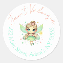 Adesivo Rótulos de endereço redondos