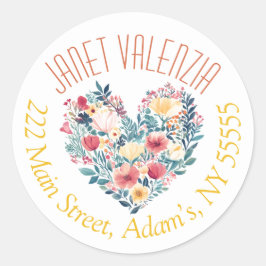 Adesivo Rótulos de endereço redondos