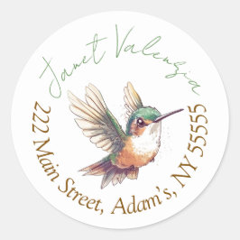 Adesivo Rótulos de endereço redondos