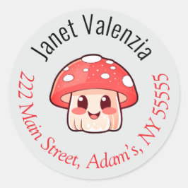 Adesivo Rótulos de endereço redondos