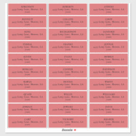 Adesivo Rótulos de Endereço WEDDING MOD WINE TULIP