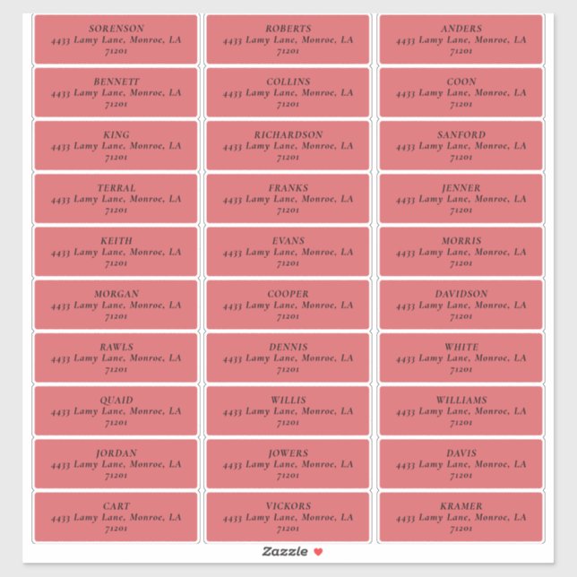 Adesivo Rótulos de Endereço WEDDING MOD WINE TULIP (Folha)