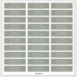 Adesivo Rótulos de Endereços Convidados do Casamento Verde