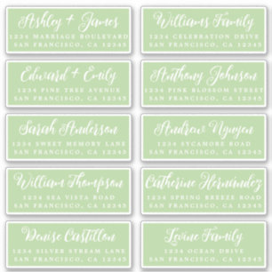 Adesivo Rótulos de Endereços de Convidado de Casamento Ver