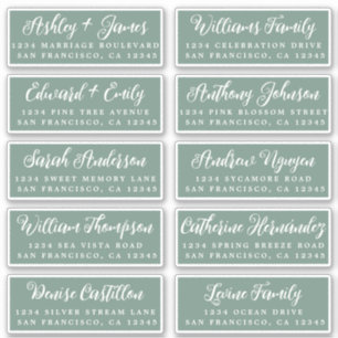 Adesivo Rótulos de Endereços de Convidado de Casamento Ver