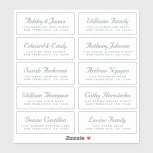 Adesivo Rótulos de Endereços de Convidado para Caligrafi