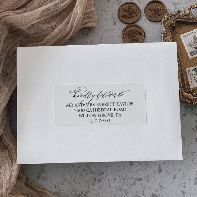 Adesivo Rótulos de Endereços de Convidado para Caligrafia  (Criador carregado)