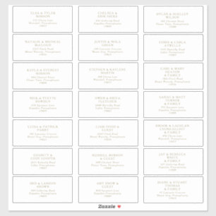 Adesivo Rótulos de Endereços de Convidado para Tipografi