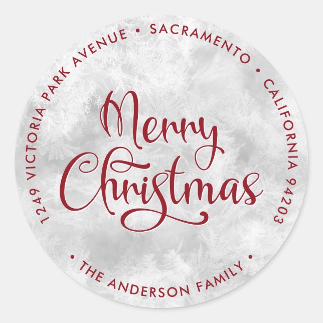 Adesivo Rótulos de Endereços de Regresso de Natal Feliz (Frente)
