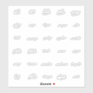 Adesivo Rótulos de Erva e Especiaria