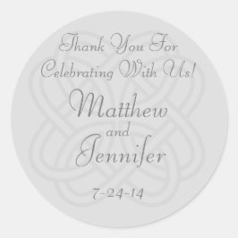 Adesivo Rótulos De Favor De Casamento Personalizado Do Nó 