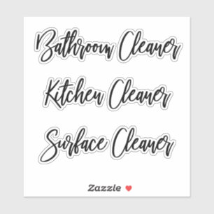 Adesivo Rótulos de Garrafa de Mola de Limpeza Doméstica