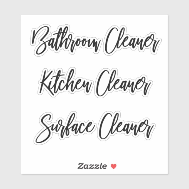 Adesivo Rótulos de Garrafa de Mola de Limpeza Doméstica (Folha)