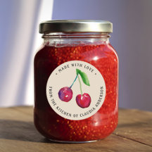 Rótulos de Geléia de Cereja e Biscoitos, Da Cozinh