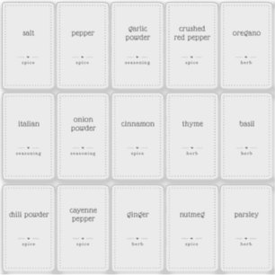 Adesivo Rótulos de Jar de Especiarias Personalizadas de 1x