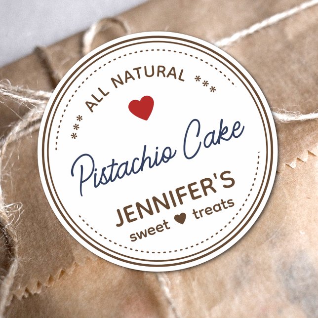 Adesivo Rótulos de Jarro Marrom Branco Simples Coração Esc (Criador carregado)