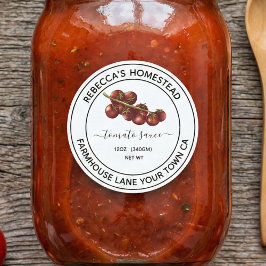 Adesivo rótulos de jarros de conserva de Molho de Tomate c