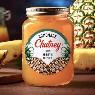Adesivo Rótulos de Jarros de Conservas de Chutney de Abaca